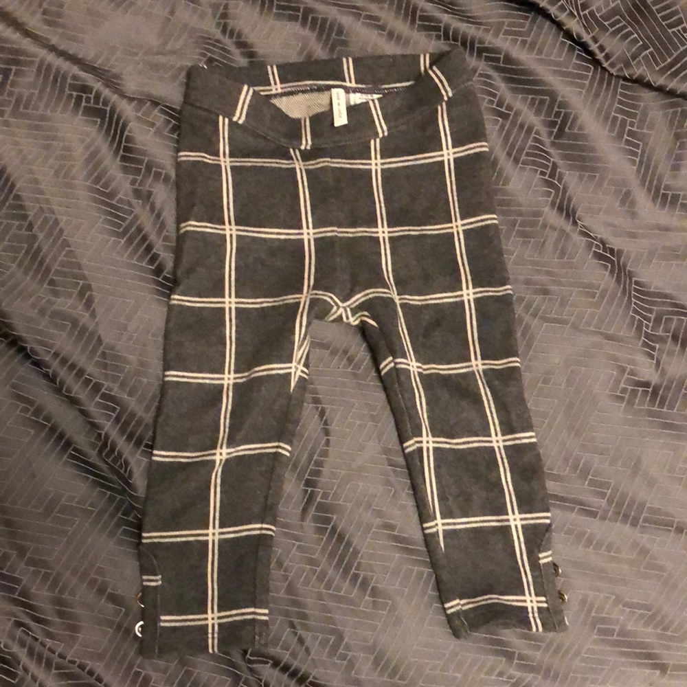 Janie & Jack Pink/Grey Plaid trousers.